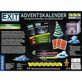 EXIT Adventskalender viser spilkomponenter og regler på tysk version